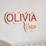 Custom Wooden Nursery Name Sign