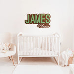 Custom Dark Wood Nursery Name Sign – Personalized Baby Wall Decor Personalized Wooden Decor Busypuzzle