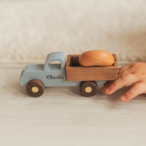 Handcrafted wooden vehicles – colorful Montessori toy for toddlers