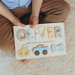 Personalized Ring Bearer Proposal Wooden Name Puzzle Wooden Busy Boards Busypuzzle