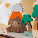 Montessori Wooden Thematic Play Set with Personalized Toy Car