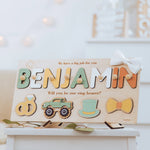 Personalized Ring Bearer Proposal Wooden Name Puzzle Wooden Busy Boards Busypuzzle