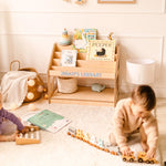 Personalized Montessori Bookshelf for Kids & Toddlers Nursery Furniture Busypuzzle