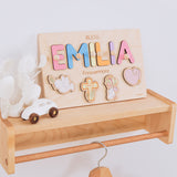 Baby Name Puzzle for Dedication – Christian Nursery Gift