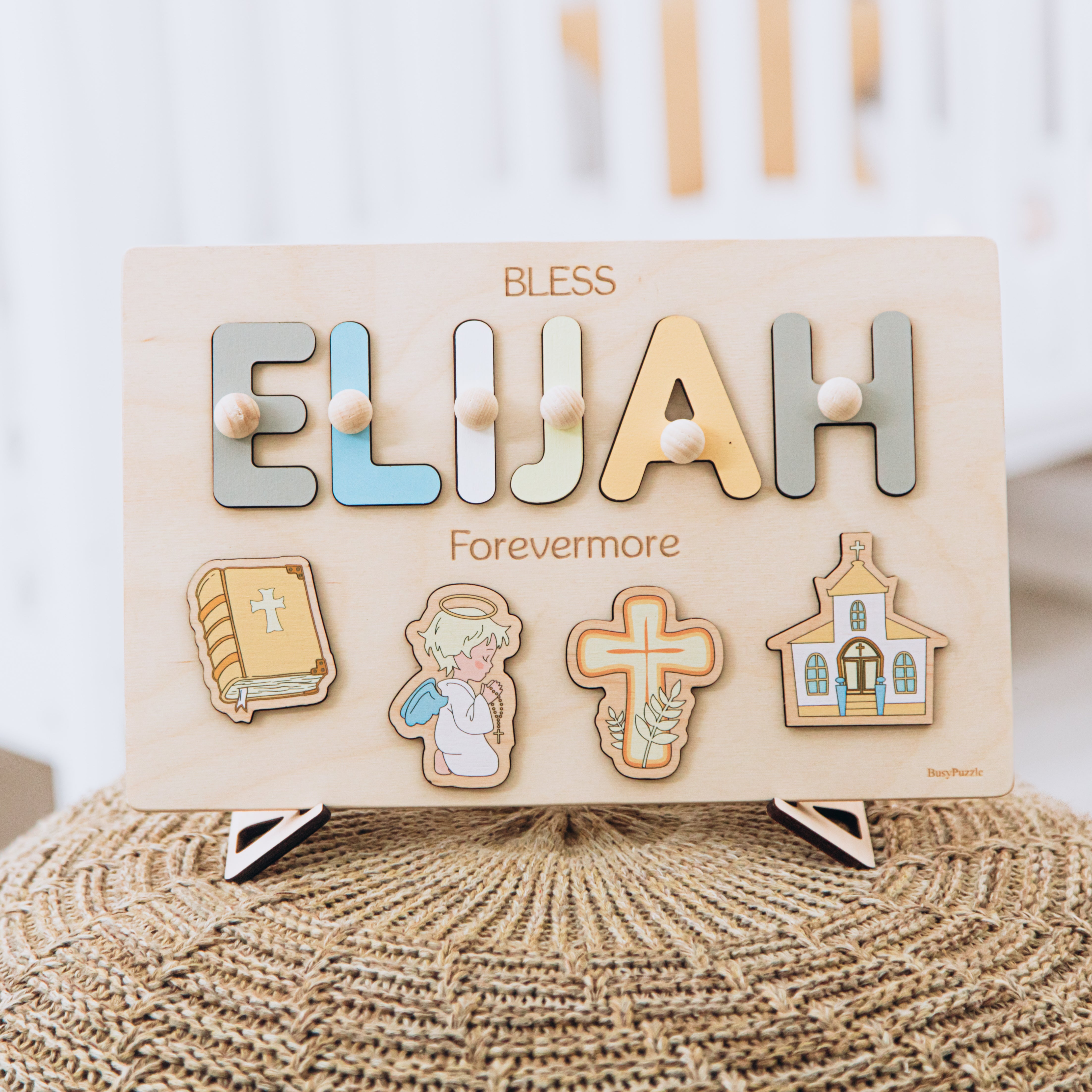 Catholic Baby Gift for Christening  Busypuzzle