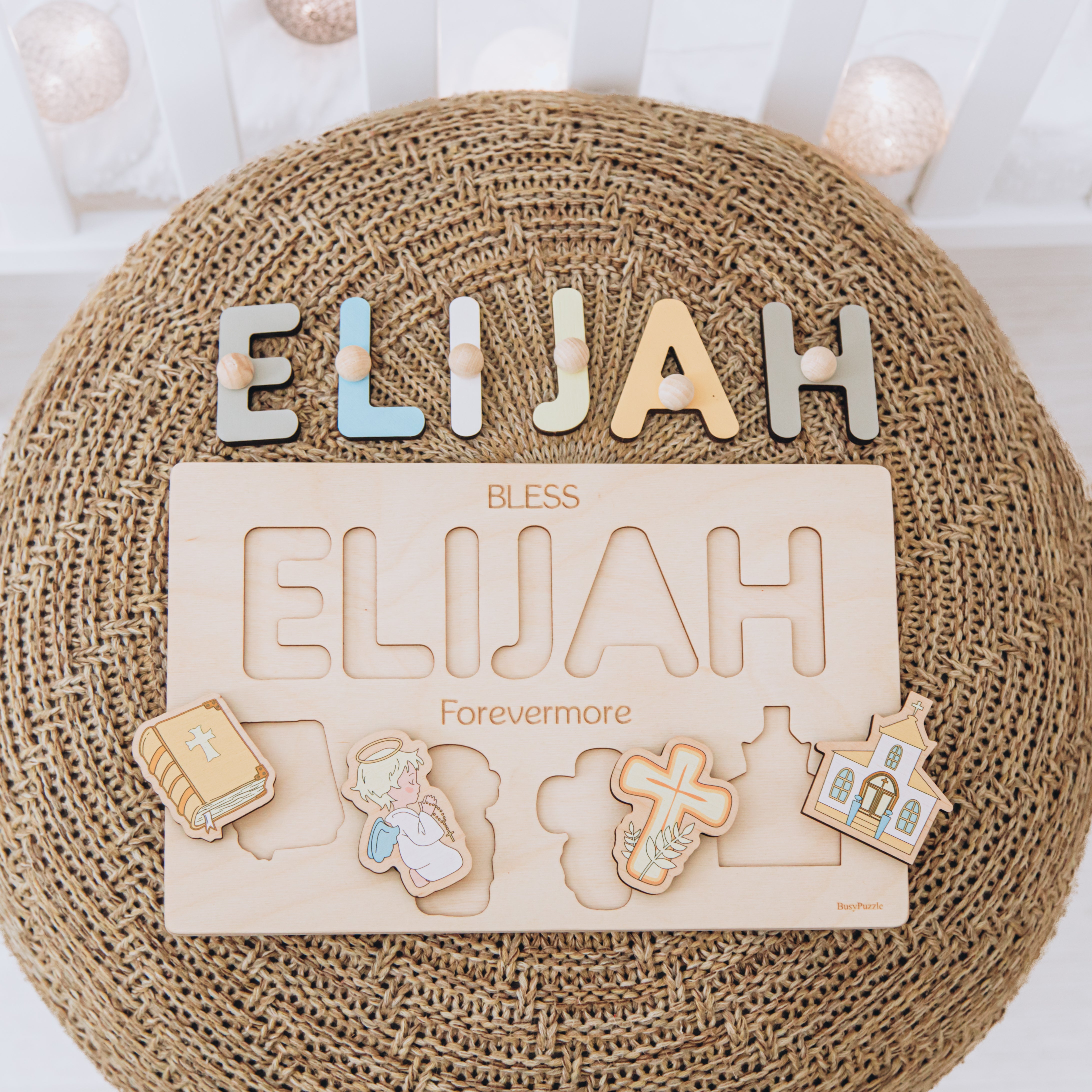 Catholic Baby Gift for Christening  Busypuzzle