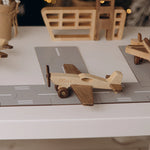 Personalized Wooden Airplane Toy – Natural Wood Aviation Gift Eco-Friendly Wooden Vehicles Busypuzzle