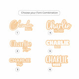 Various font combinations of 'Charlie Rose' on a white background