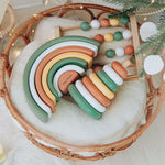 Custom Wooden Montessori Set – Rainbow Stacker, Pyramid & Abacus Montessori Toys for Kids Busypuzzle