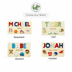 Custom Sports Theme Name Puzzle – First Birthday Keepsake for Boys and Girls Personalized children's products Busypuzzle