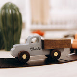 Handcrafted Wooden Truck Toy – Personalized Montessori Vehicle Gift