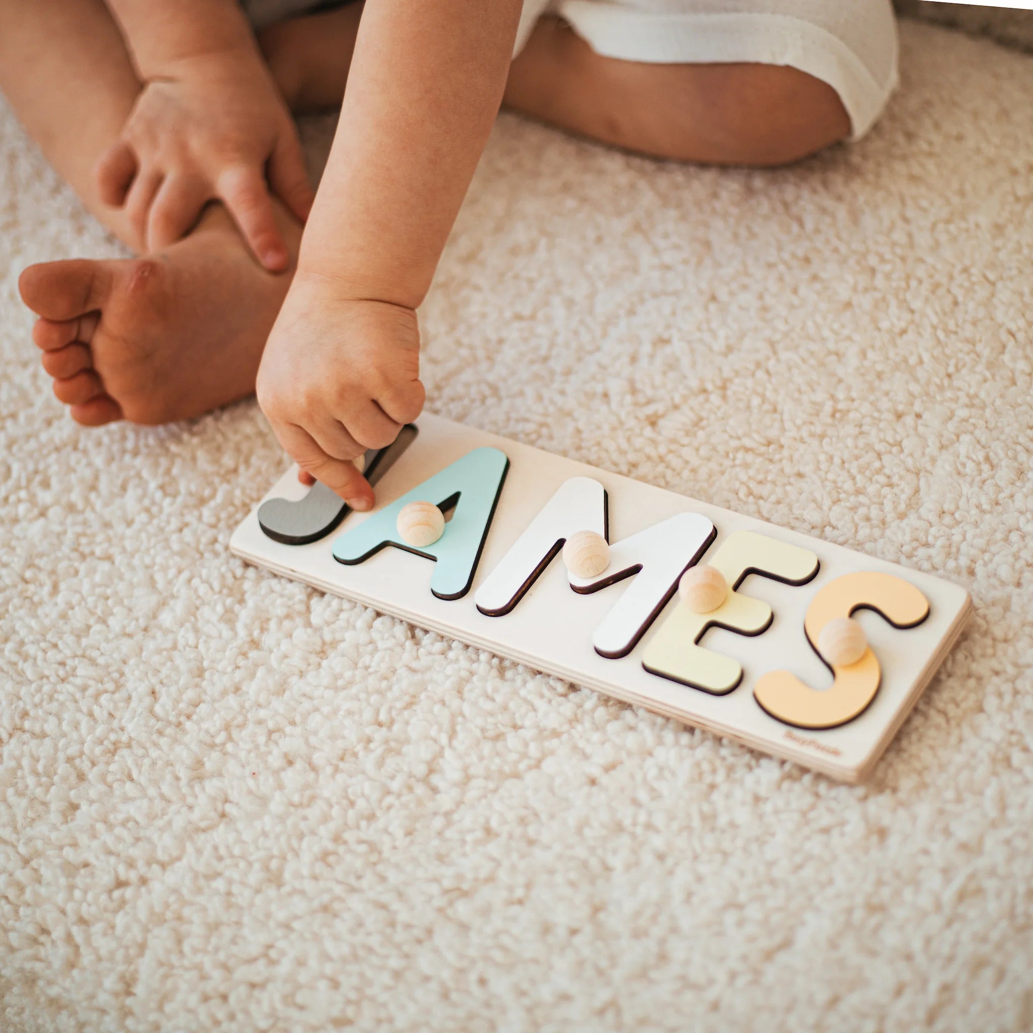 Personalized Rainbow Wooden Name Puzzle – Rainbow Baby Gift Wooden Name Puzzles Busypuzzle