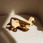 Personalized Wooden Airplane Toy – Natural Wood Aviation Gift Eco-Friendly Wooden Vehicles Busypuzzle