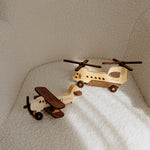 Personalized Wooden Airplane Toy - Custom Aviation Gift for Toddlers Eco-Friendly Wooden Vehicles Busypuzzle