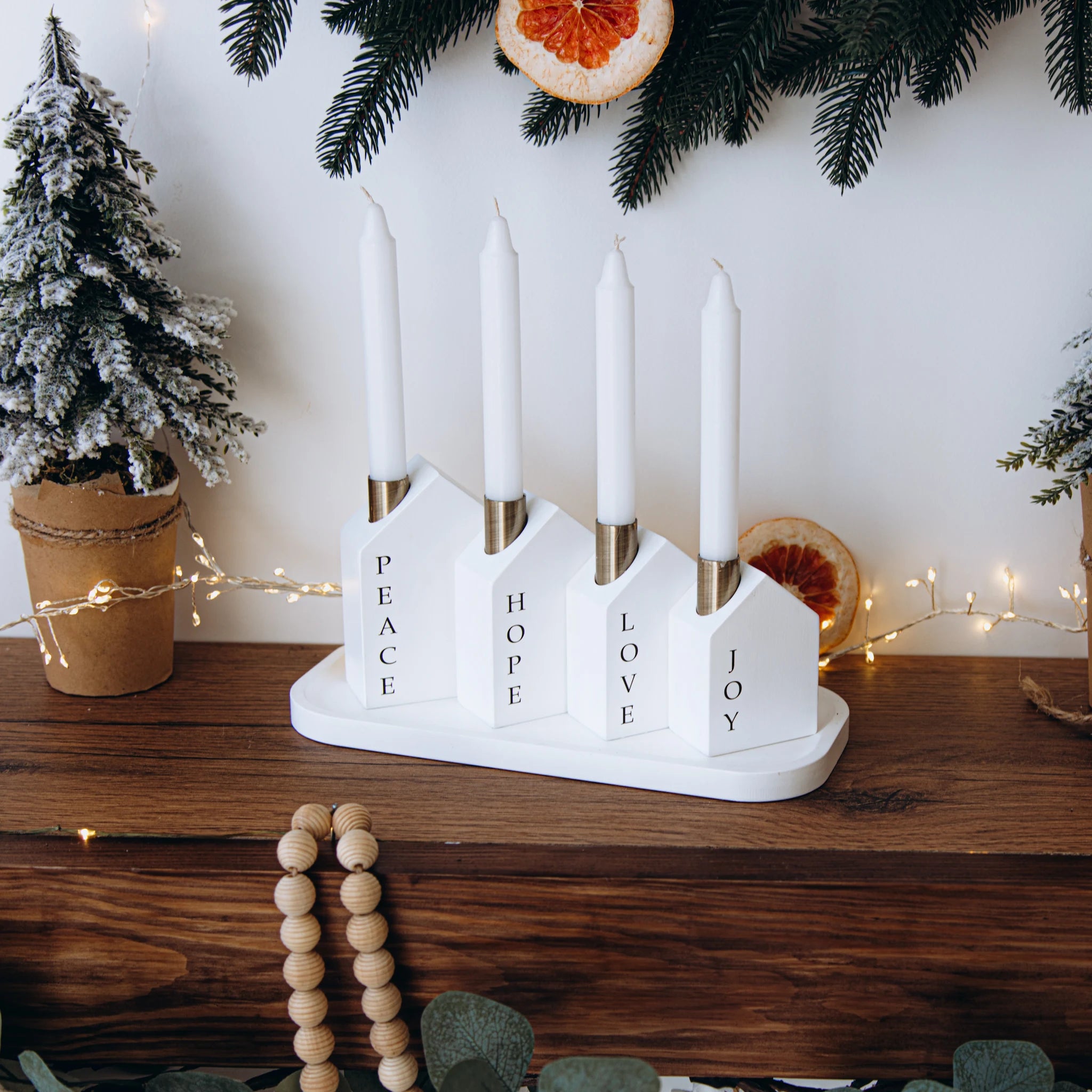 Wooden Candle Holders Eco-Friendly Christmas Products Busypuzzle