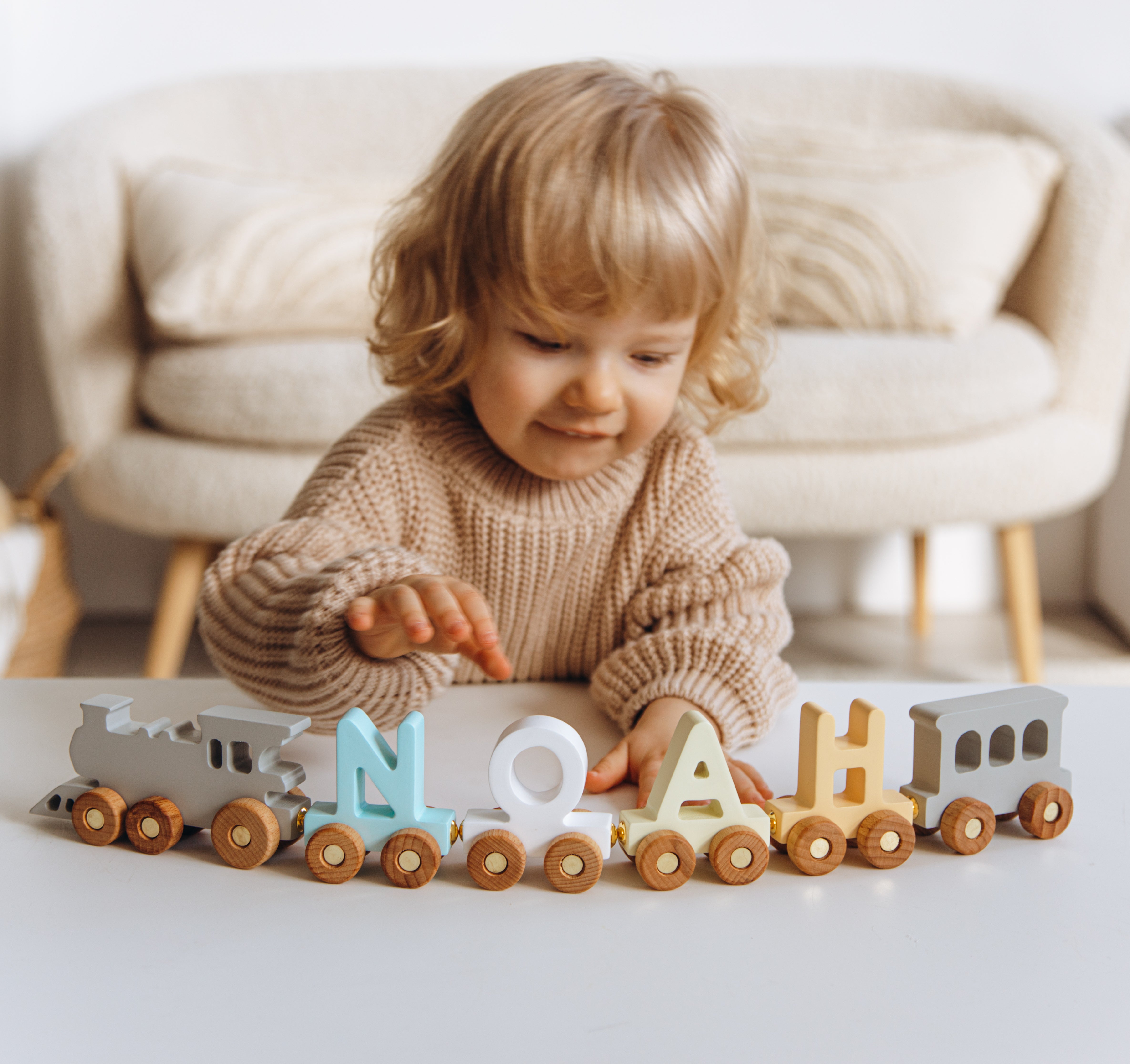 Personalized Train for Girl Eco-Friendly Wooden Trains Busypuzzle