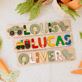 Custom Wooden Name Puzzle For Boy