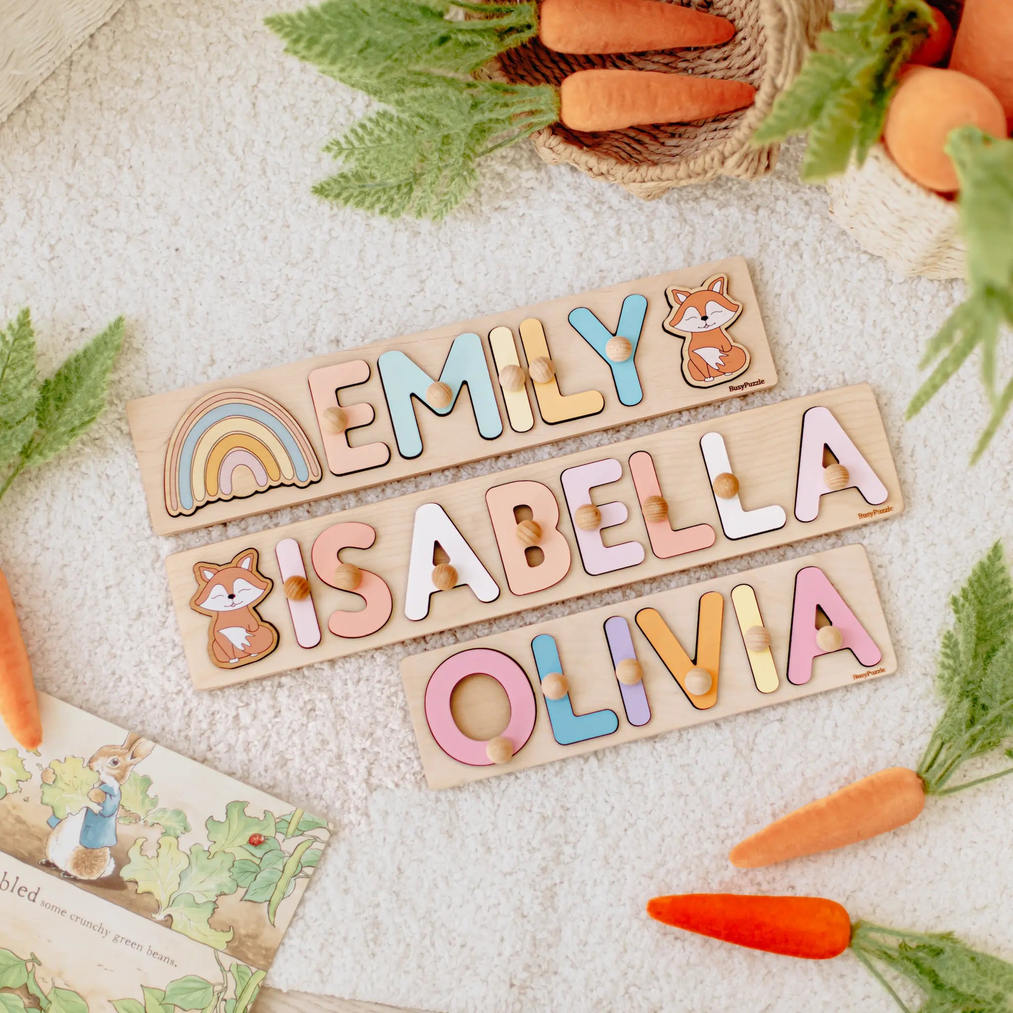 Custom Wooden Name Puzzle For Girl Wooden Name Puzzles Busypuzzle