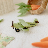 Personalized Wooden Biplane – Custom Name & Color Toy