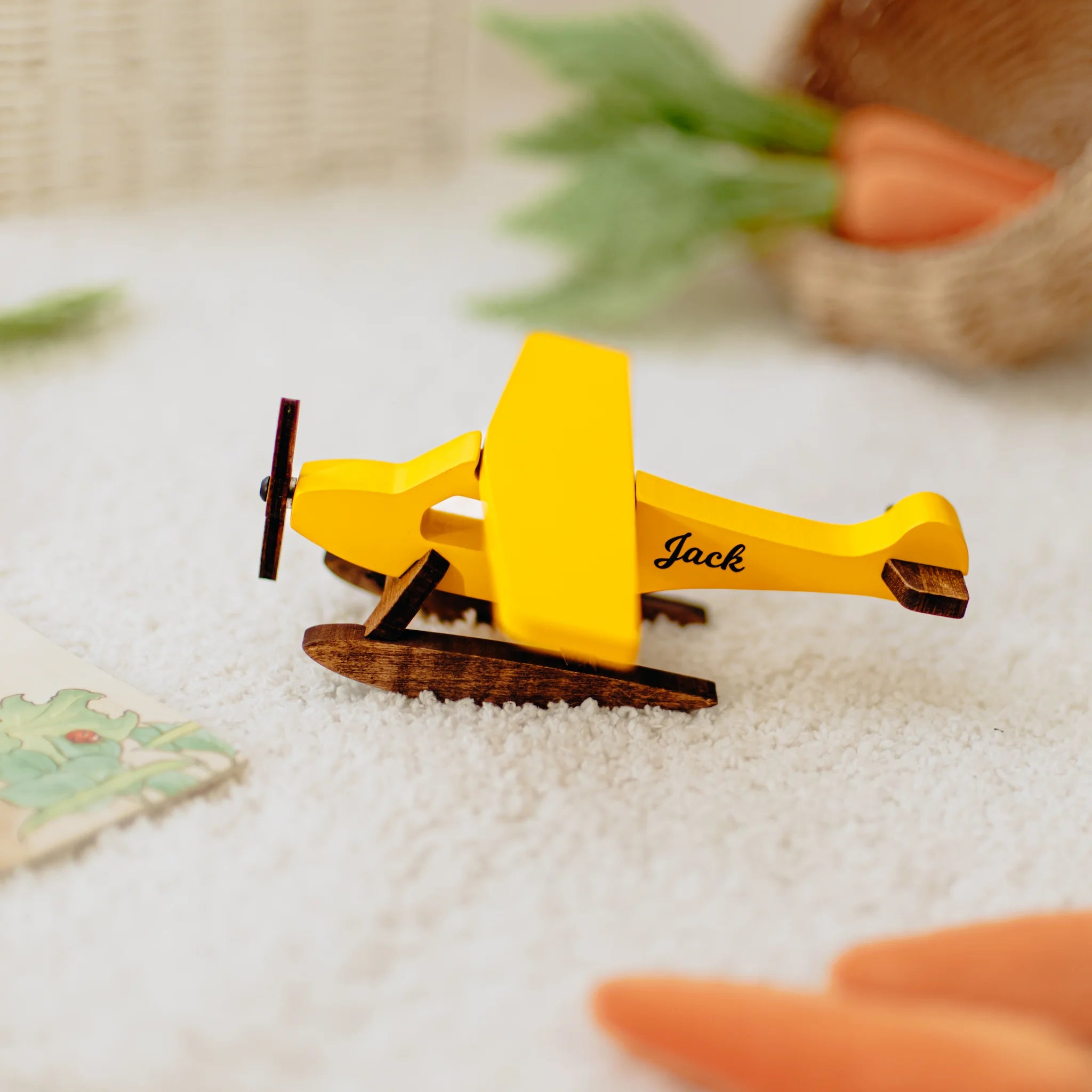 Wooden Colored Planes - Personalized Wooden Aviation Toy Eco-Friendly Wooden Vehicles Busypuzzle