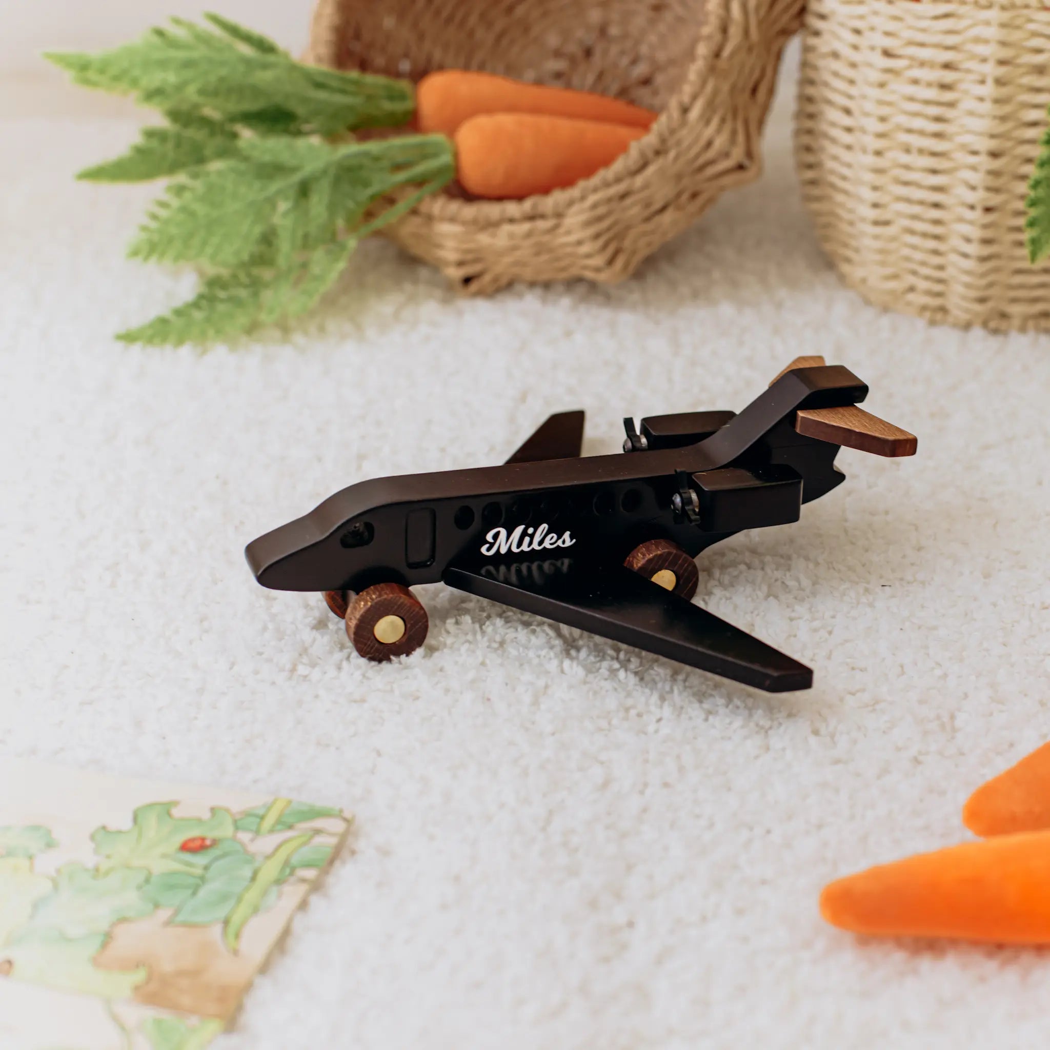 Wooden Colored Planes - Personalized Wooden Aviation Toy Eco-Friendly Wooden Vehicles Busypuzzle