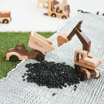 Personalized Wooden Dump Truck Toy - Solid Wood Construction Vehicle Wooden Cars Busypuzzle