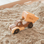 Personalized Wooden Dump Truck Toy - Solid Wood Construction Vehicle Wooden Cars Busypuzzle