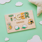 Custom Sports Theme Name Puzzle – First Birthday Keepsake for Boys and Girls Personalized children's products Busypuzzle