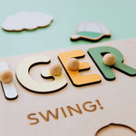 Custom Sports Theme Name Puzzle – First Birthday Keepsake for Boys and Girls Personalized children's products Busypuzzle
