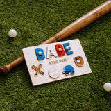 Custom Sports Theme Name Puzzle – First Birthday Keepsake for Boys and Girls