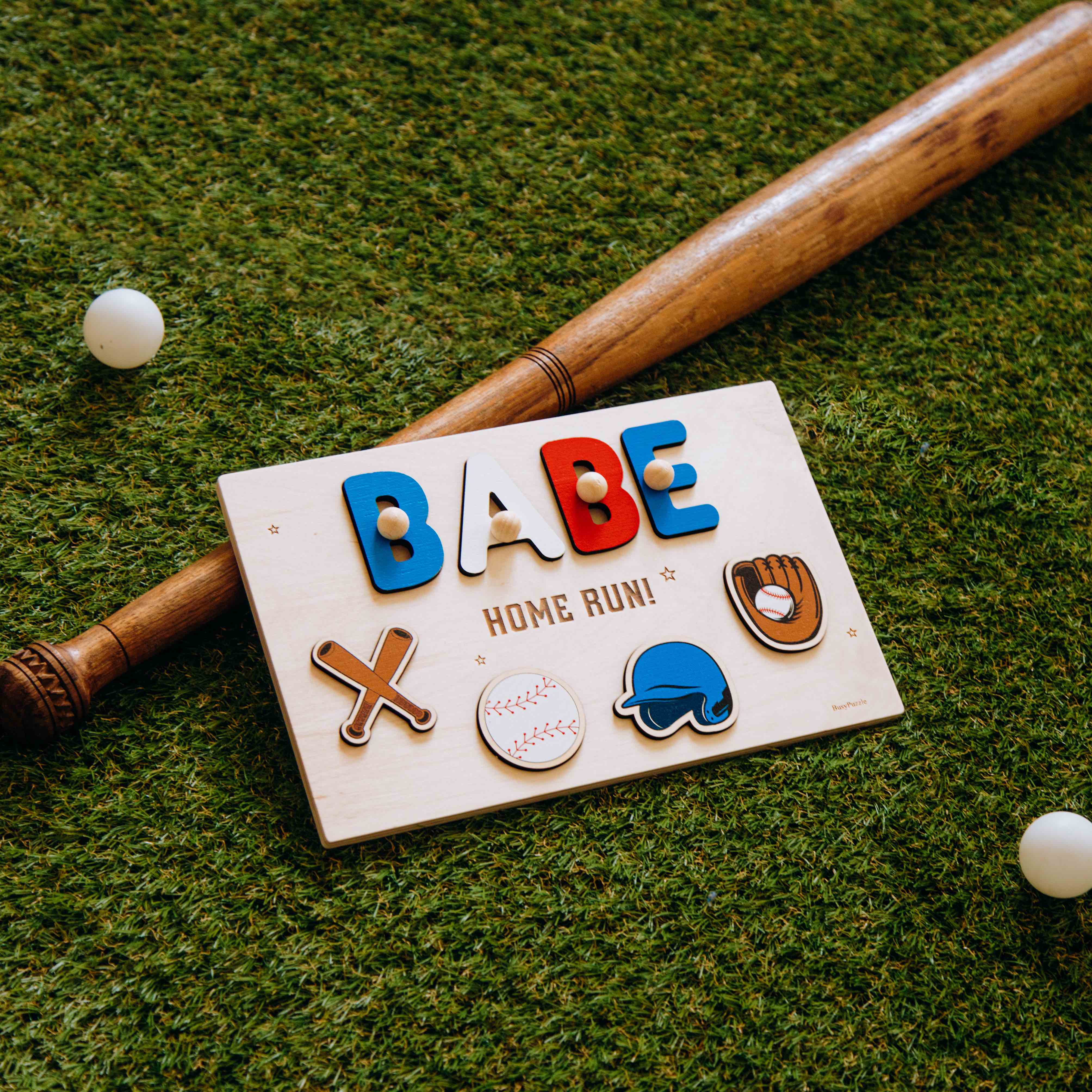 Custom Sports Theme Name Puzzle – First Birthday Keepsake for Boys and Girls Personalized children's products Busypuzzle