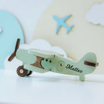 Wooden Colored Planes - Personalized Wooden Aviation Toy Eco-Friendly Wooden Vehicles Busypuzzle
