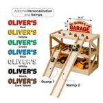 Natural Light Wood Toy Car Garage - Personalized Play Parking Lot Nursery Furniture Busypuzzle