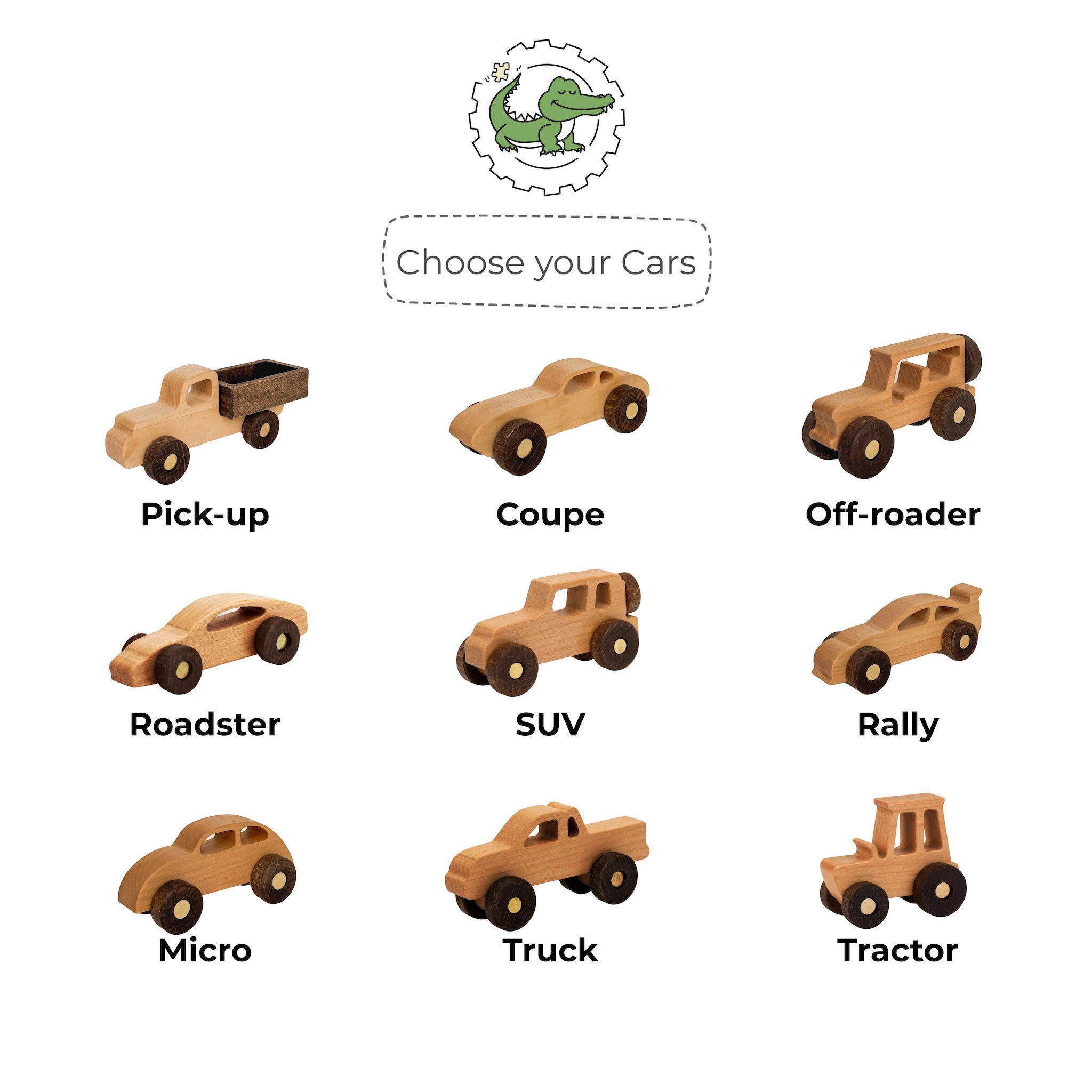 Personalized Wooden Toy Car – Handcrafted Montessori Vehicle Wooden Cars Busypuzzle