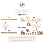 Wooden Advent Calendar with Moving Star – Reusable Nativity Scene Christmas Countdown Eco-Friendly Christmas Products Busypuzzle