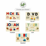 Custom Sports Theme Name Puzzle – First Birthday Keepsake for Boys and Girls Personalized children's products Busypuzzle