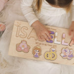 Personalized Flower Girl Proposal Wooden Name Puzzle Wooden Busy Boards Busypuzzle